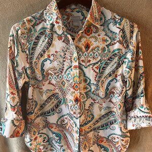 Chico Long Sleeve Button Down Blouse - Size 1 - Color - Various